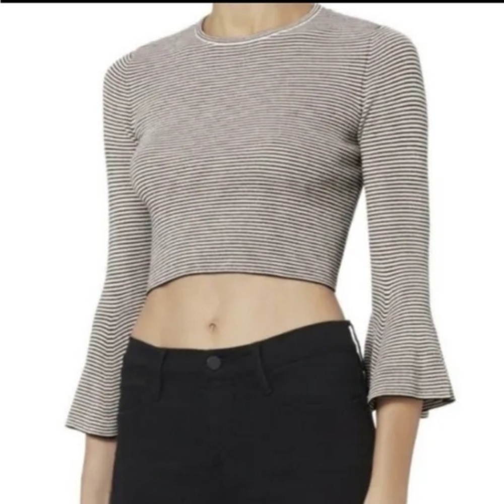 A.L.C. Shiloh Wool Stiped Flare Sleeve Size Small S